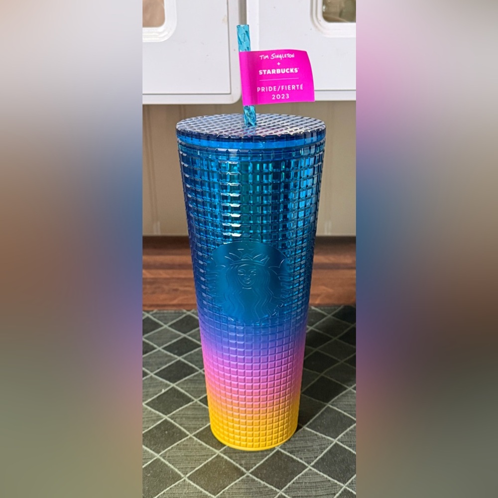 Starbucks Blue and Yellow Gradient Tumbler